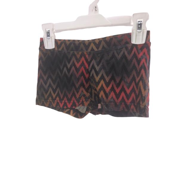 Girls' Black Multicolored Mini Bike Athletic Shorts Youth Size XS - Picture 1 of 1